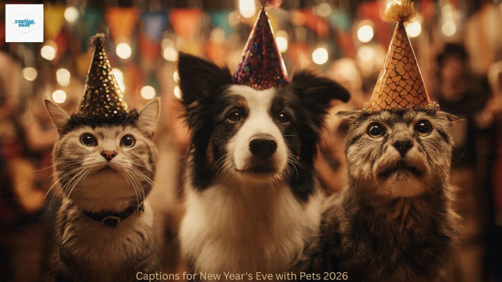 Captions for New Year's Eve with Pets 2026