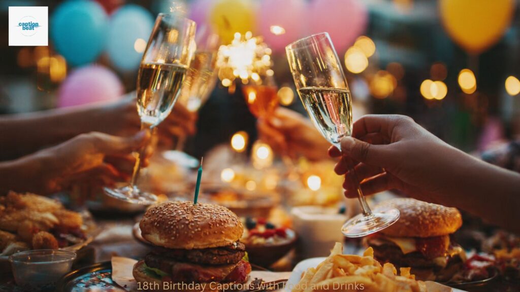 18th Birthday Captions with Food and Drinks