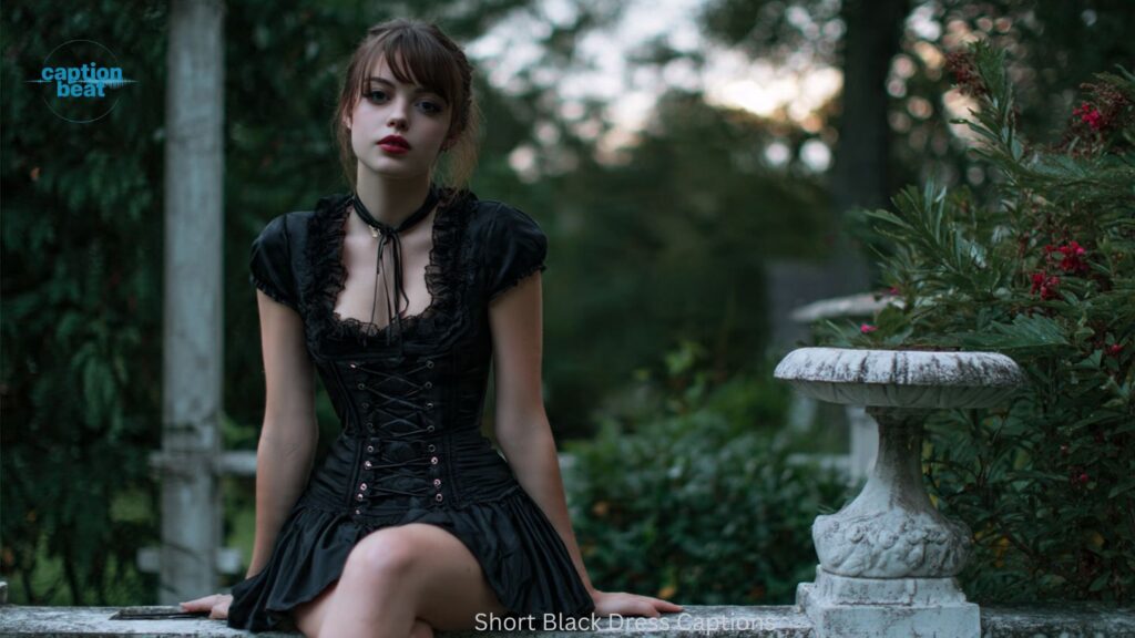 Short Black Dress Captions