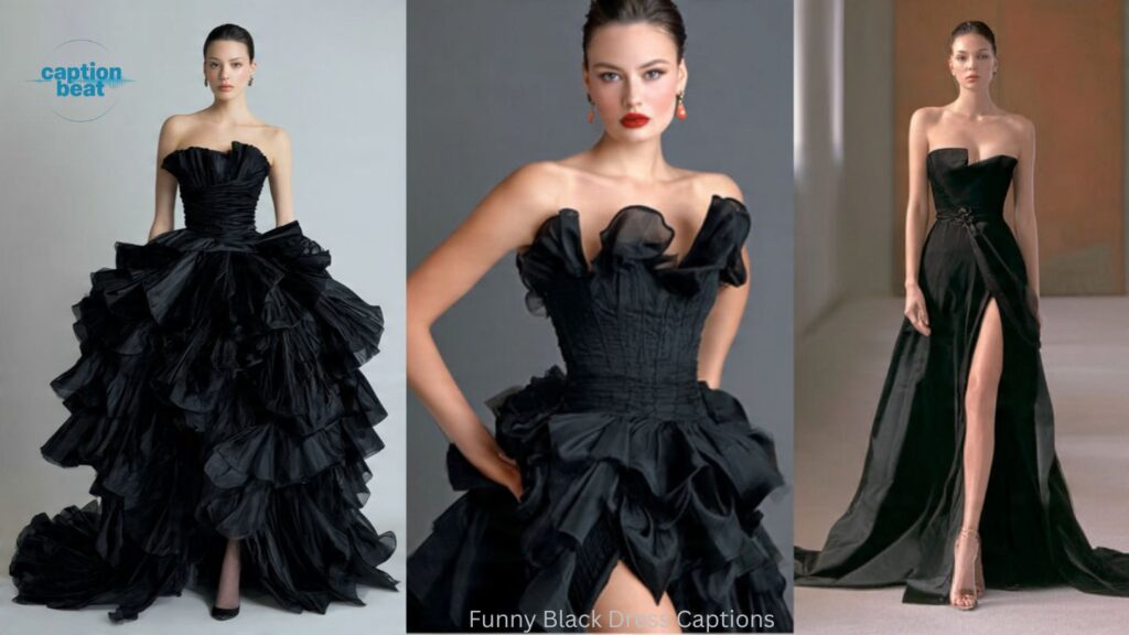Funny Black Dress Captions